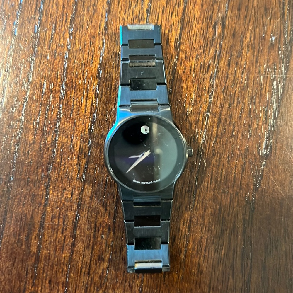 Authentic movado black watch